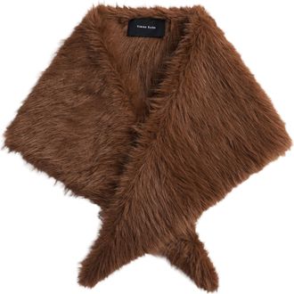 Simone Rocha Brown Faux-Fur Neck Warmer Scarf