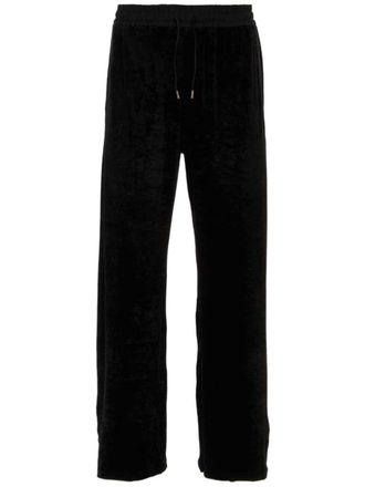 Saint Laurent logo-plaque drawstring track pants - Black