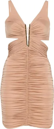 Elisabetta Franchi Ruched Cutout-detail Mini Dress