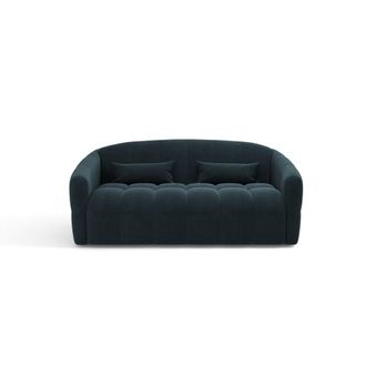 Sia Home Sof&aacute; cama express terciopelo azul pavo 160 cm