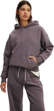Cotton On Womens Active Plush Premium Graphic Hoodie in Violet Grey Bw Club at Nordstrom, Size Xx-Small
