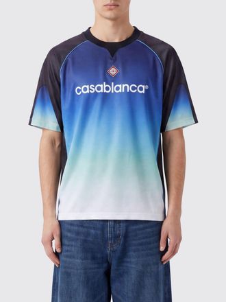 Casablanca T-shirt a girocollo in poliestere con stampa grafica e logo