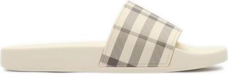 Burberry Check Slides - Dames - Sandalen - Beige - 35 EU - Schoenen