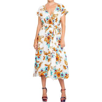 Meghan Fabulous Jasmine Midi Dress in Begonia Ivory at Nordstrom Rack, Size Small