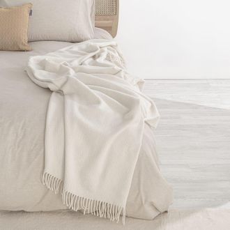 Happy Friday Plaid 70% algod&oacute;n blanco roto 130x170 cm