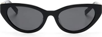 Miu Miu Eyewear Occhiali da sole con placca logo - Nero
