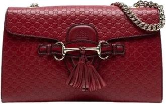 Gucci Pre-owned Shoulder Bags, female, Red, Size: ONE SIZE Pre-owned Vintage Shoulder Bag