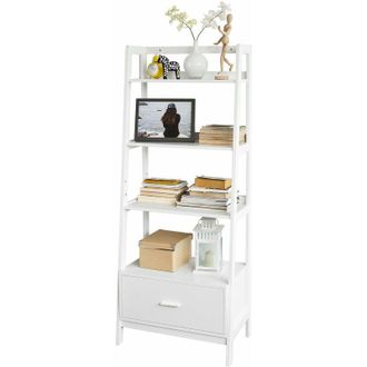 SoBuy Sobuy - Estanter&iacute;a En Escalera De Madera, Estanter&iacute;as Librerias, Estanterias De Dise&ntilde;o, Frg116-w Es