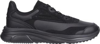 Tommy Hilfiger Modern Runner Sneakers - Heren - Sneakers - Zwart - 42 EU - Leer - Schoenen