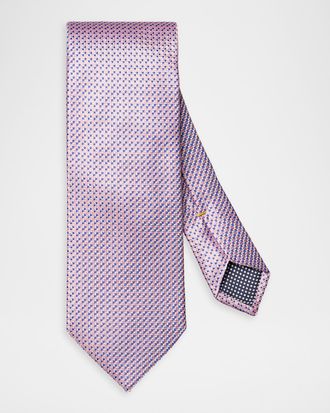 Eton Men & apos;s Micro-Geometric Jacquard Silk Tie