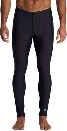Coolibar Mens Deep Water Swim Tights, UPF 50+ Sun Protection in Black at Nordstrom, Size Xx-Large