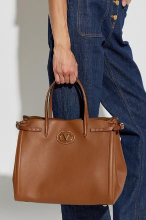 Valentino Garavani Leather Bag, Womens, Brown