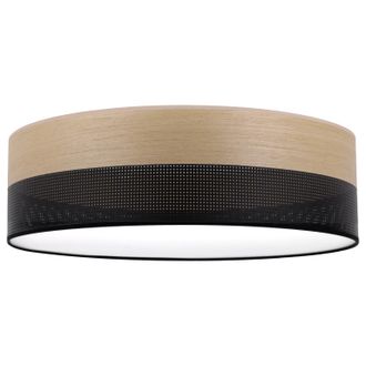 OEM L&aacute;mpara De Techo De Plexi De Madera Negra 50cm Roble Dorado