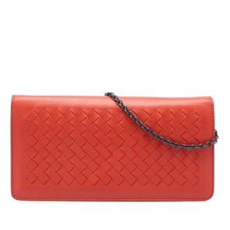 Bottega Veneta Pre-owned Nappa Leather Crossbody - Dames - Pre-owned - Oranje - Maat: ONE Size Leer
