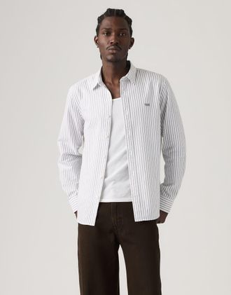 Levi's Battery camicia standard con housemark grigia-Grigio