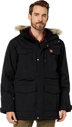 Fj&auml;llr&auml;ven Nuuk Parka Mens Clothing Black : MD, Polyester/Polyamide/Faux Fur