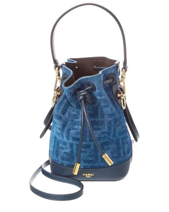 Fendi Fendi Mon Tresor Mini Velvet & Leather Bucket Bag