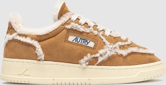 Autry Baskets Medalist Low Suede Shearling Cognac