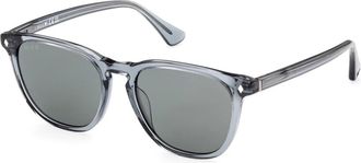 Web Eyewear Transparent Blue/Smoke Zonnebrillen - Heren - Zonnebrillen - Blauw - 51 MM - Accessoires