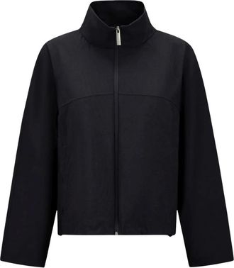 Herno Laminar Jas Met Hoge Kraag In Wollook - Dames - Zomerjassen - Zwart - XS - Wol - Jassen