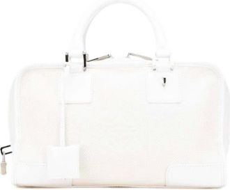 Loewe Pre-owned Handbags, female, White, Size: ONE SIZE Pre-owned Amazona 28