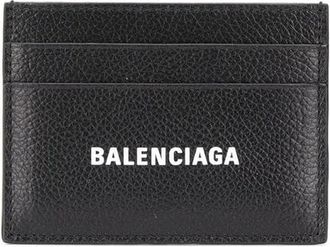 Balenciaga Stijlvolle Kaartgeldhouder - Heren - Portefeuilles - Zwart - ONE Size - Leer - Accessoires