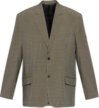 Balenciaga Blazer met Ruitpatroon - Heren - Blazers - Bruin - M - Jassen