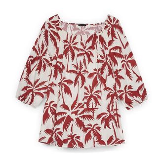 Fiorella Rubino Blusa off-shoulder con estampado - Blouses & Shirts - Mujer - Blanco - 2XL