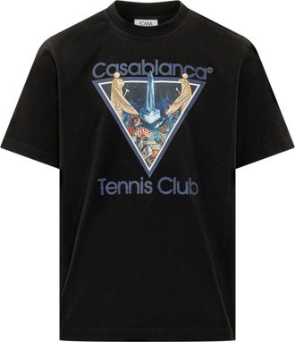 Casablanca Black Crew Neck T-Shirt