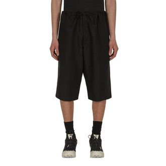 Maison Margiela Linen-Viscose Blend Bermuda Shorts - Black