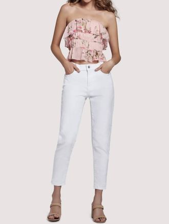 Lost + Wander Sunset Fleurs Top In Coral Floral