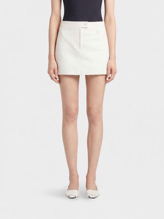 Courr&egrave;ges Gonna mini in misto cotone con logo