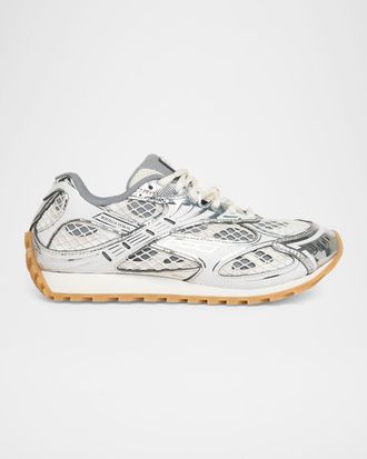 Bottega Veneta Men & apos;s Orbit Technical Fishnet Sneakers