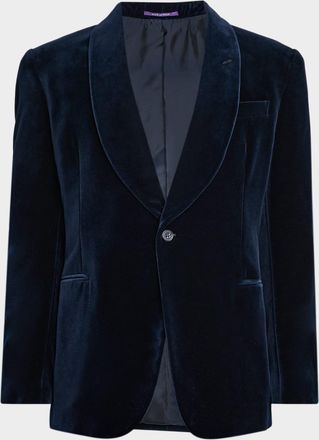 Ralph Lauren Purple Label Mens Cotton Velvet Shawl-Lapel Sport Coat