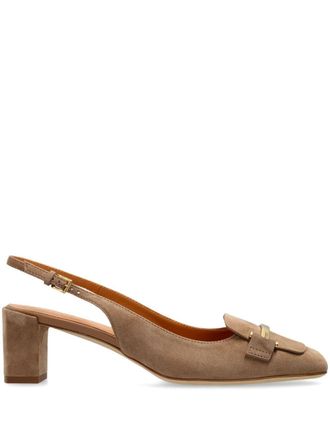 Tod's Suede Leather Slingback Pumps