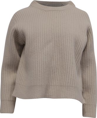 Acne Studios Rib Knit Sweater in Ecru Wool