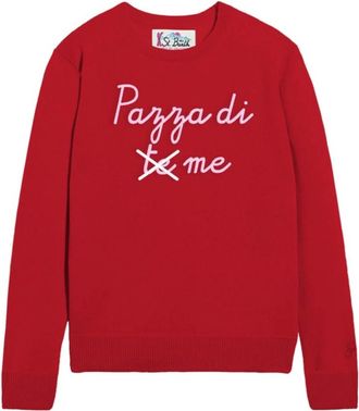 MC2 Saint Barth Rode Sweaters voor Mannen - Dames - Ronde hals truien - Rood - XS - Truien & Vesten