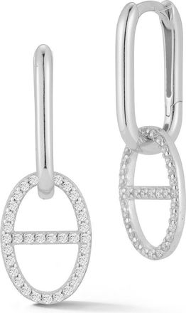Glaze Jewelry Cubic Zirconia Link Drop Earrings in Silver at Nordstrom Rack