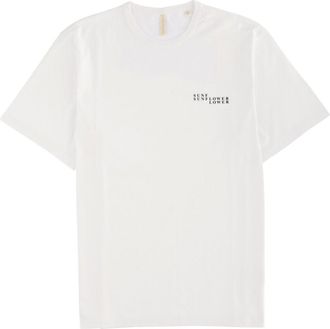 Sunflower White Logo Crew Neck T-Shirt