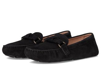 Cole Haan Emmie Knot Drivers Womens Flat Shoes Black Suede : 6.5 B - Medium, Leather