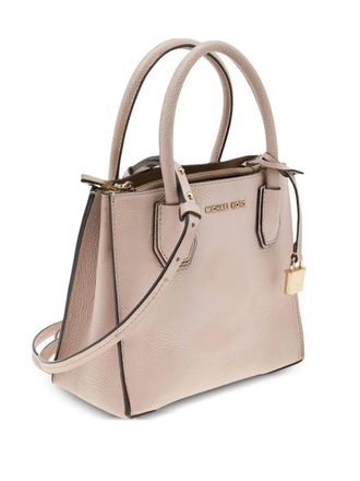 Michael Kors pre-owned mini Mercer tote bag - women - Fabric/Leather/Leather - One Size - Neutrals