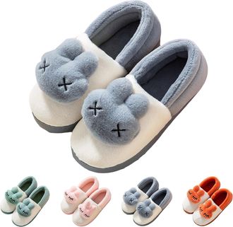 Generic Bootie Slippers Women Womens Bunny Slippers Cute Full Back Slipper Cute Rabbit Slipper Autumn Couple Sliders Winter Matching Sliders Warm Indoor Shoes