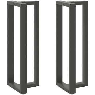 vidaXL Patas Para Mesa De Bar En Forma De T (2 Unidades), Antracita, 50 X 35 X (110-111) Cm, Acero Vidaxl