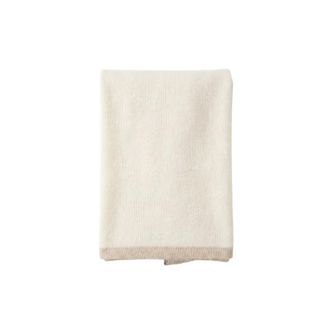 Fedeli Open Bicolore Sjaal - Heren - Accessoires - Wit - Maat: ONE Size Kasjmier