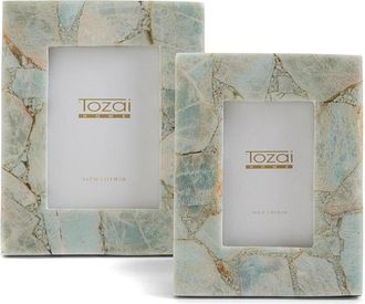 Two's Company Set of 2 Amazonite Photo Frames