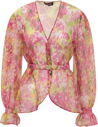 Del Core Cocoon Mouw Blouse - Dames - Blouses - Roze - M - Overhemden