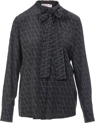 Valentino Garavani Elegante blouse met uniek design - Dames - Blouses - Zwart - M - Overhemden