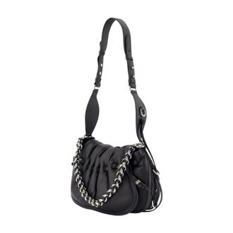Isabel Marant Bolton Lambskin Leather Shoulder Bag - Black
