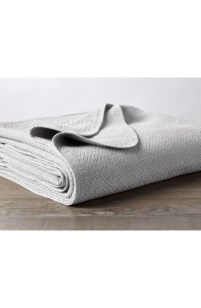 Coyuchi Honeycomb Organic Cotton Blanket in Pewter at Nordstrom, Size Full