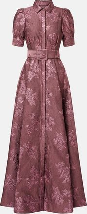 Rebecca Vallance Annette Button belted brocade gown